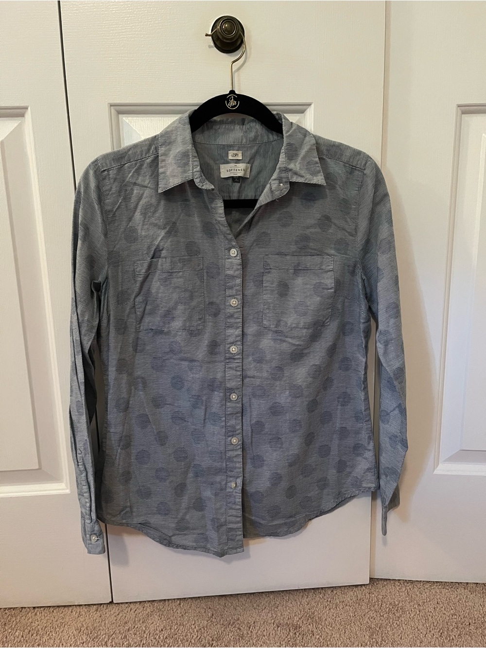 LOFT Button-Down Cotton Top